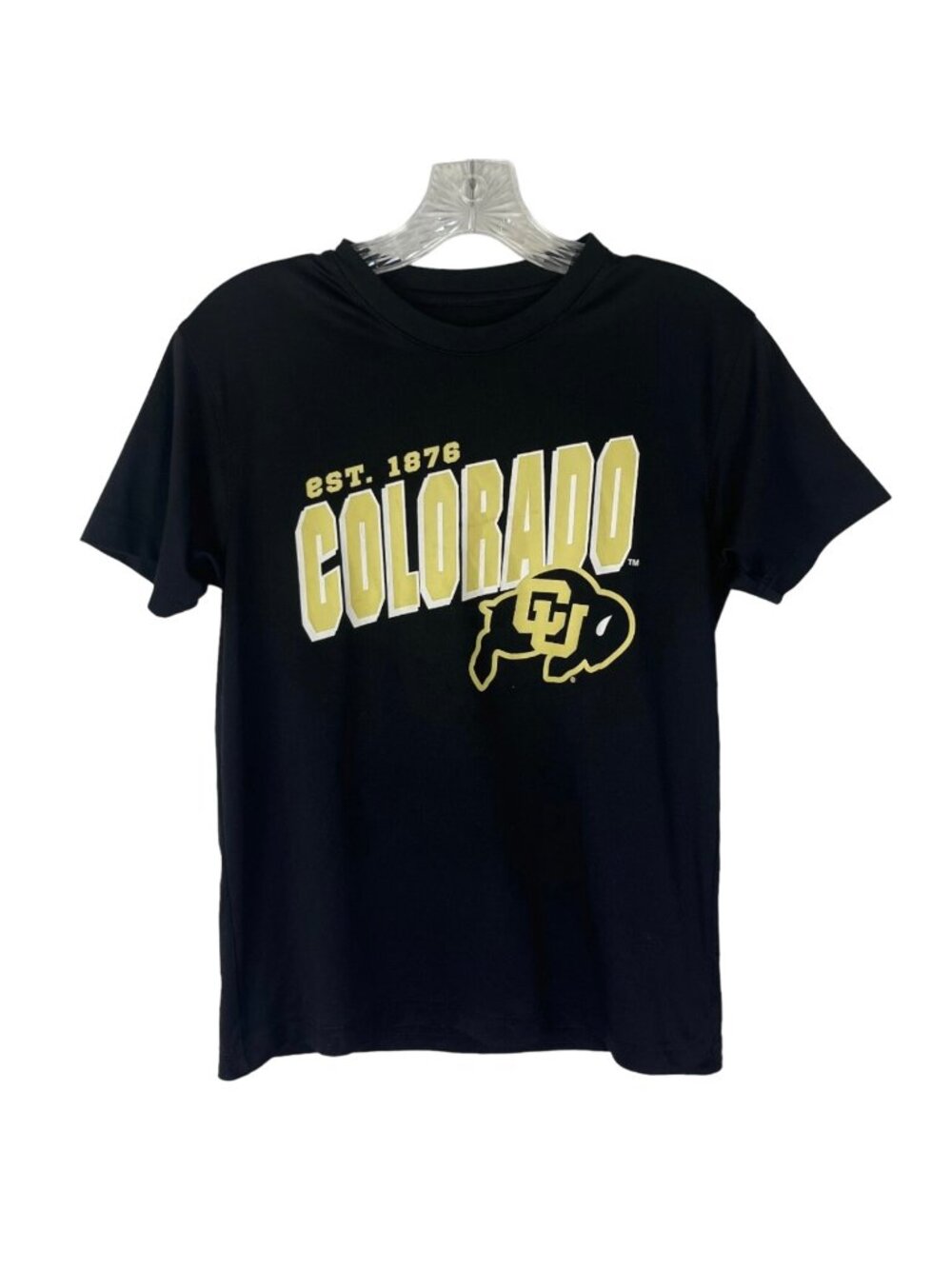 Colorado Buffaloes Short Sleeve Tshirt Kids Large Black Gold Logo